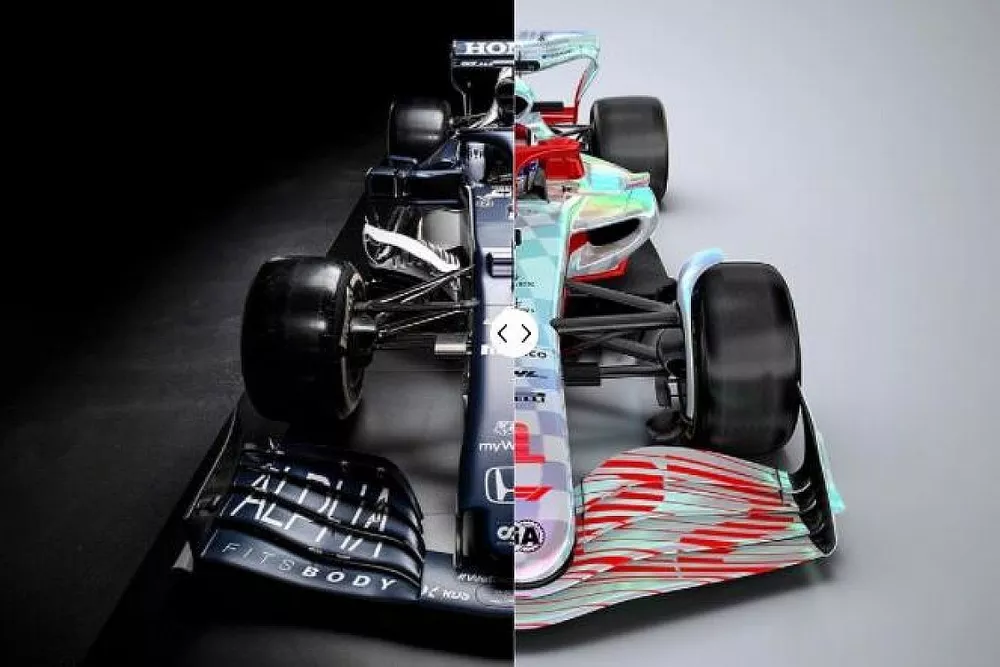 Comparaci&oacute;n: coche F1 2021 vs. coche F1 2022 