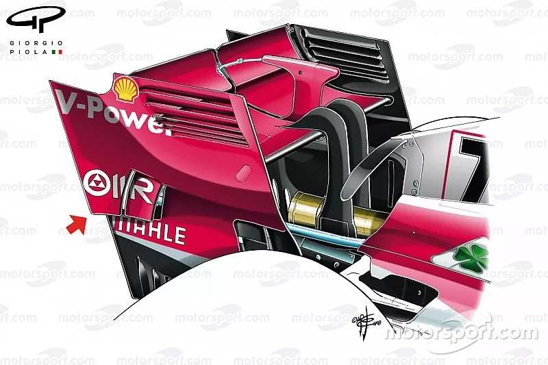 Ferrari SF71H, ala posteriore, GP di Singapore