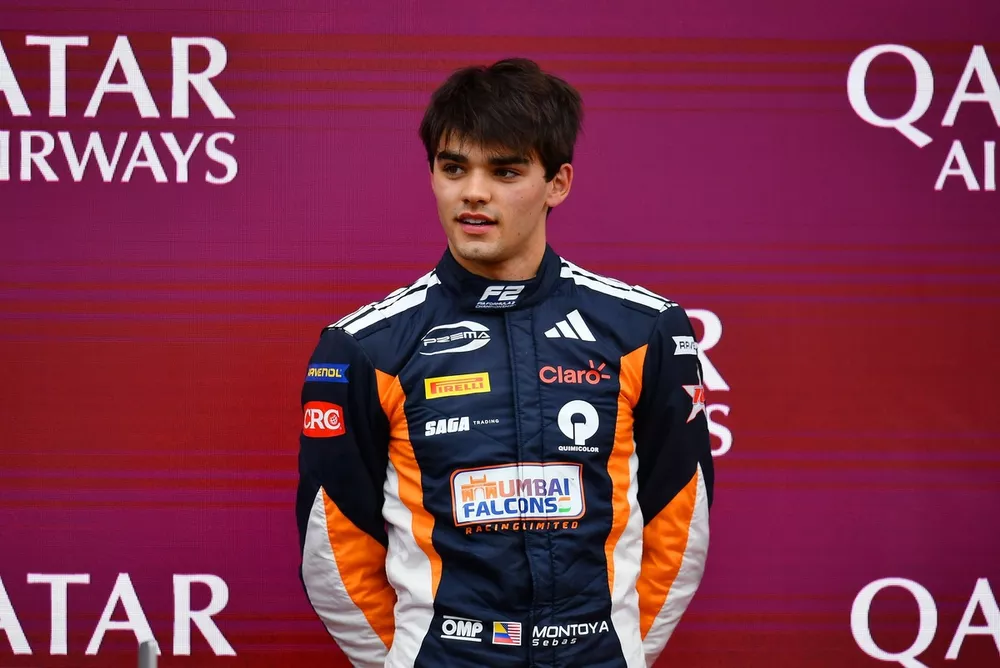 Podium: second placed Sebastian Montoya, PREMA Racing