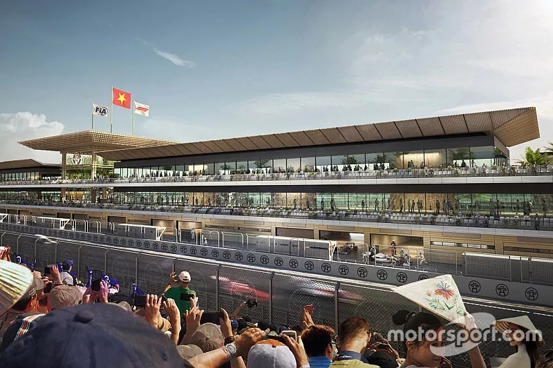 Representaci&oacute;n del circuito Hanoi meta y pitlane