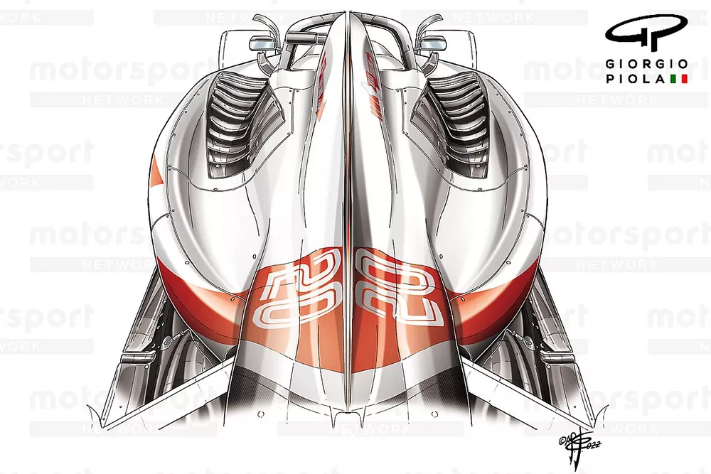Haas VF-22 nuevos sidepods, GP de Hungr&iacute;a