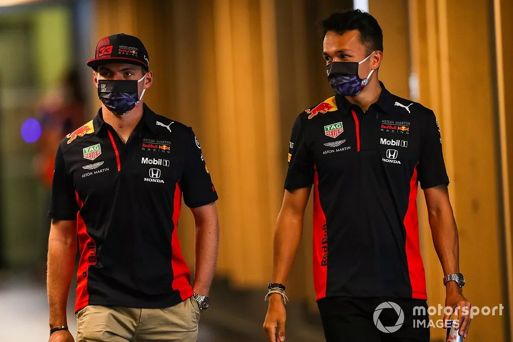 Max Verstappen, Red Bull Racing, and Alex Albon, Red Bull Racing 