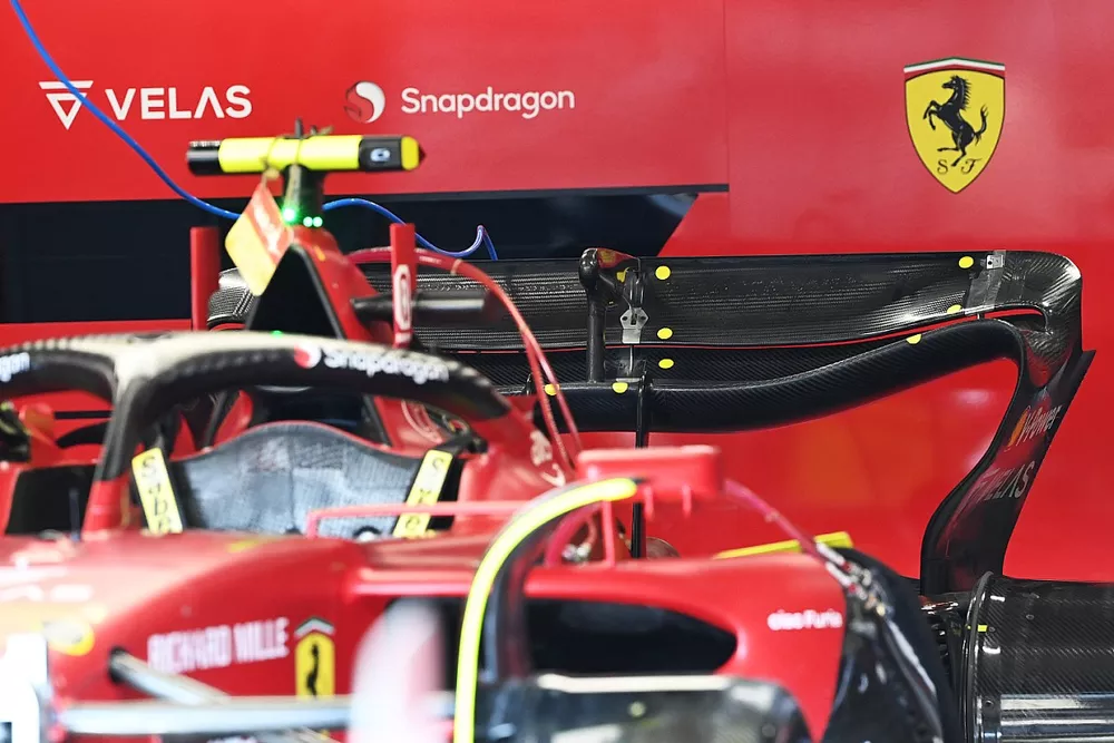 Detalle de la parte trasera del Ferrari F1-75