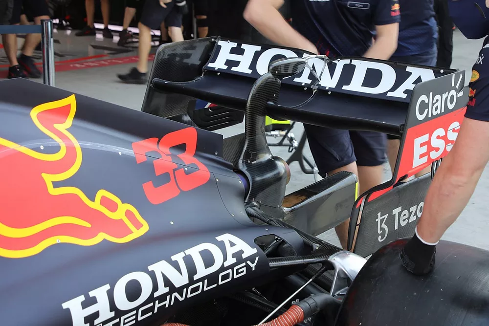 Red Bull Racing RB16B rear wing detail