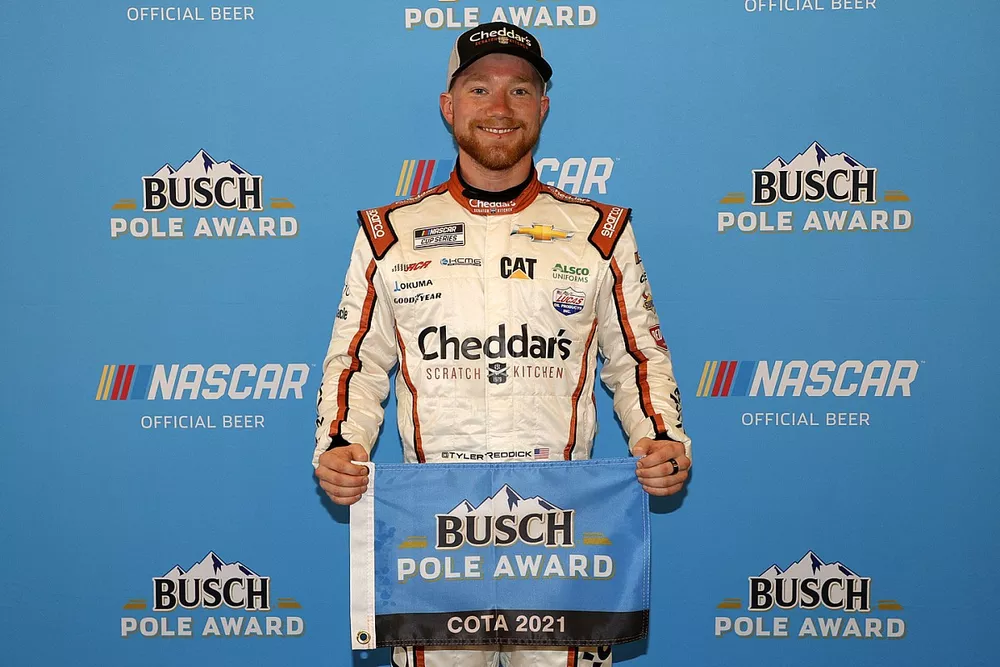 Pole award winner Tyler Reddick, Richard Childress Racing, Chevrolet Camaro Cheddar's Scratch Kitchen