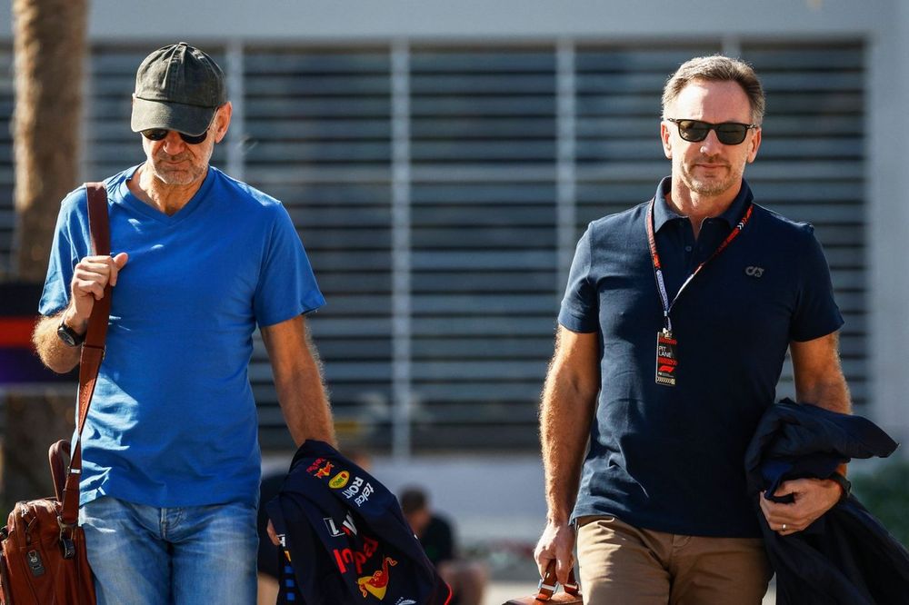 Adrian Newey,  director técnico de Red Bull Racing, y Christian Horner, director de Red Bull Racing 