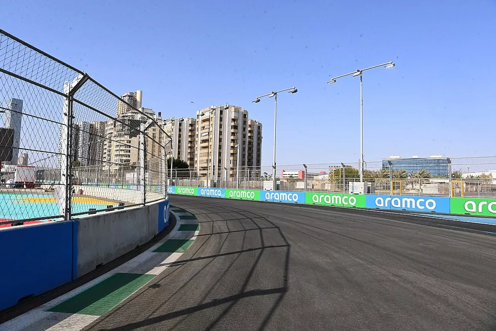 Detalle de la &uacute;ltima curva del Jeddah Street Circuit