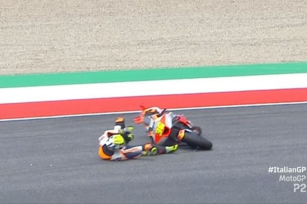 Caída Joan Mir Mugello