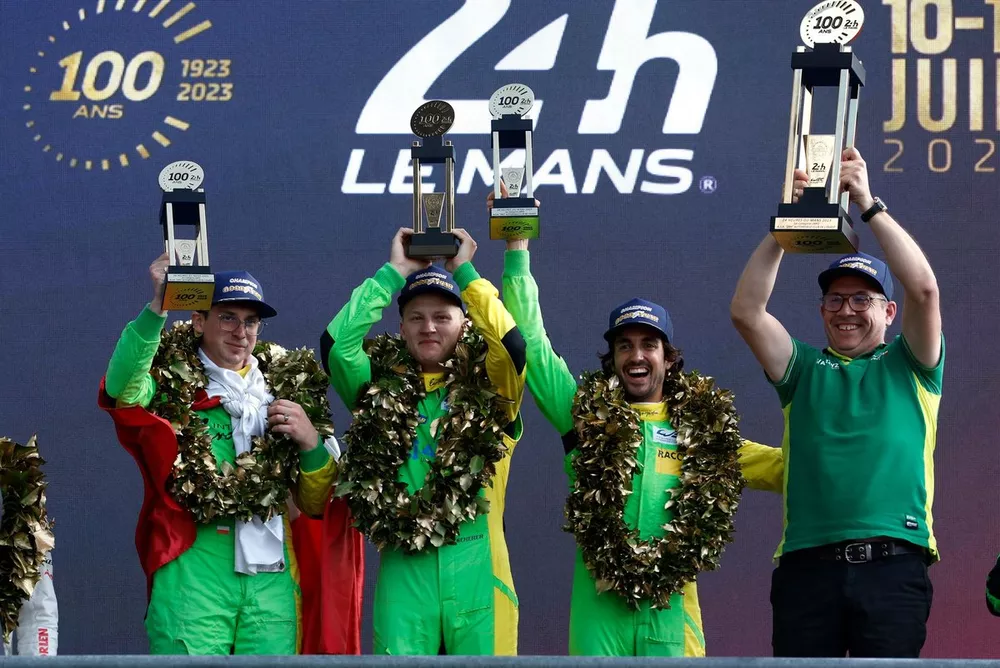 Podium: Winner #34 Inter Europol Competition Oreca 07 - Gibson of Jakub Smiechowski, Albert Costa, Fabio Scherer