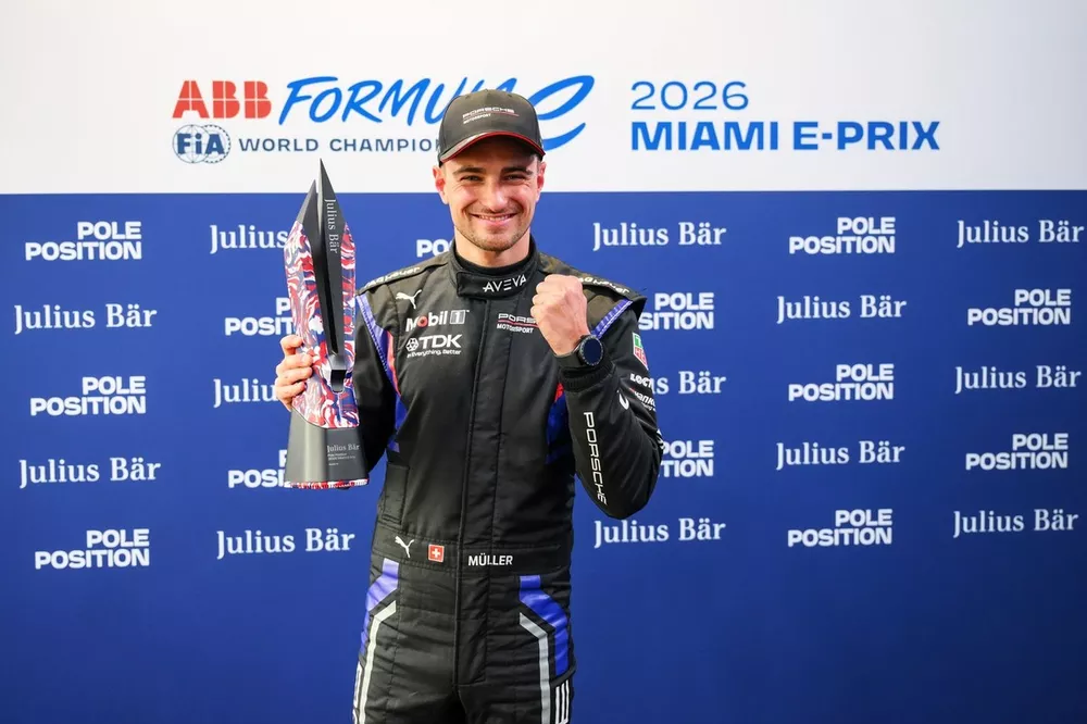 Pole position qualifier Nico Muller, Porsche Formula E Team