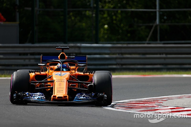 Lando Norris en essais libres avec McLaren à Spa