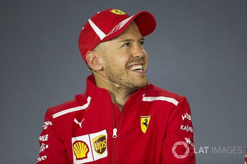 Sebastian Vettel, Ferrari in the Press Conference