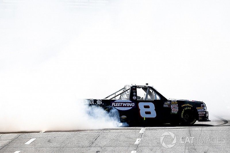 Race winner John Hunter Nemechek, NEMCO Motorsports, Chevrolet Silverado