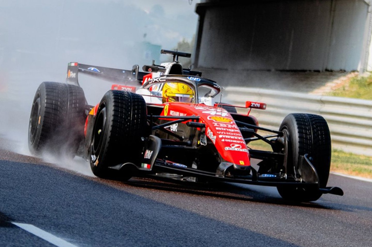 F1 | Ferrari: Hamilton prosegue a Fiorano nei test Pirelli con le gomme da bagnato