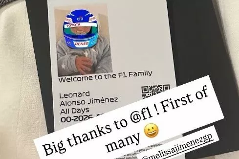 Pase de paddock de Leonard Alonso, hijo de Fernando Alonso