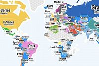 Quais são os carros mais vendidos em cada país? Veja nosso mapa-múndi