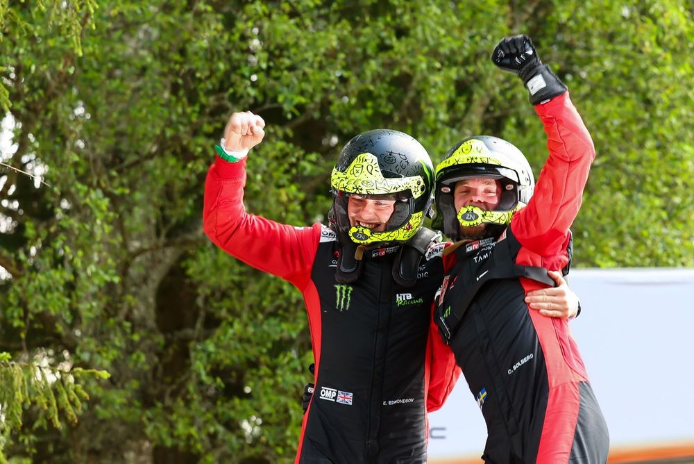 Winners Oliver Solberg, Elliott Edmondson, Toyota Gazoo Racing WRT Toyota GR Yaris Rally1