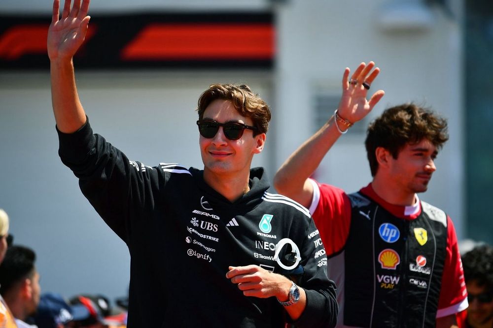 Leclerc Trolls Russell with Controversial Overtake Photo for Secret Santa