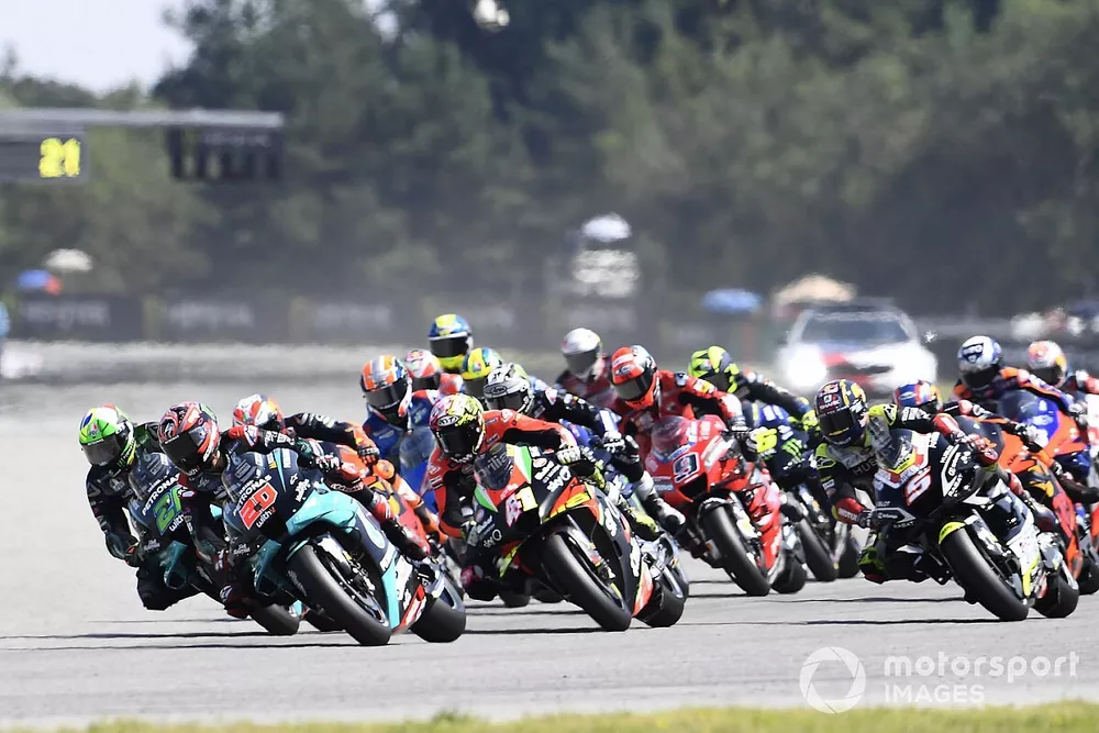 Fabio Quartararo, Petronas Yamaha SRT, au d&eacute;part de la course