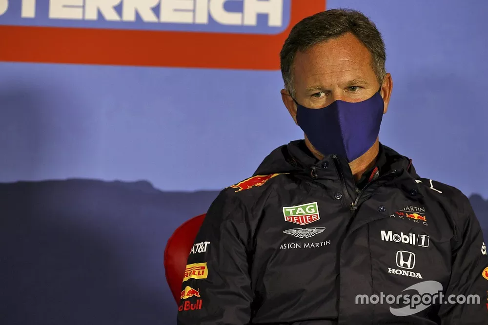 Christian Horner, Team Principal, Red Bull Racing in the press conference
