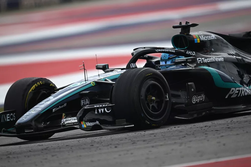 George Russell confused by lack of pace at F1 US GP despite upgraded W17