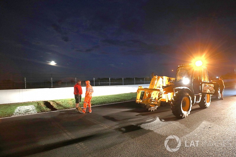 Silverstone set for overnight track works to improve drainage
