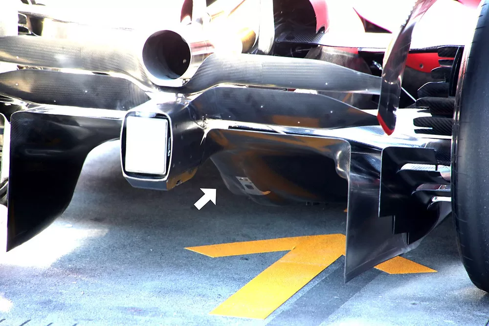 Le diffuseur de la Ferrari F1-75 