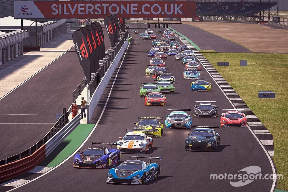 Ben Barnicoat leads at the start