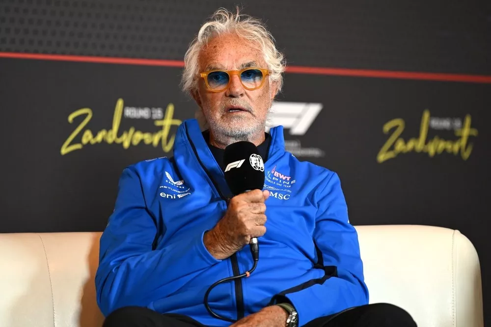 Flavio Briatore, Executive Advisor of Alpine F1 in the Team Principals Press Conference.