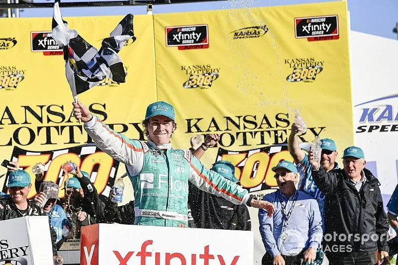 Race Winner Brandon Jones, Joe Gibbs Racing, Toyota Supra