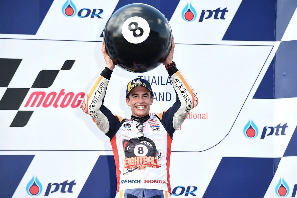 Podio: ganador de la carrera Marc M&aacute;rquez, Repsol Honda Team