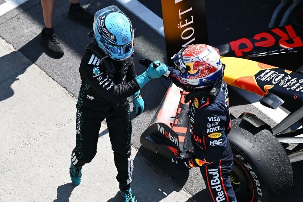 Max Verstappen, Red Bull Racing, George Russell, Mercedes