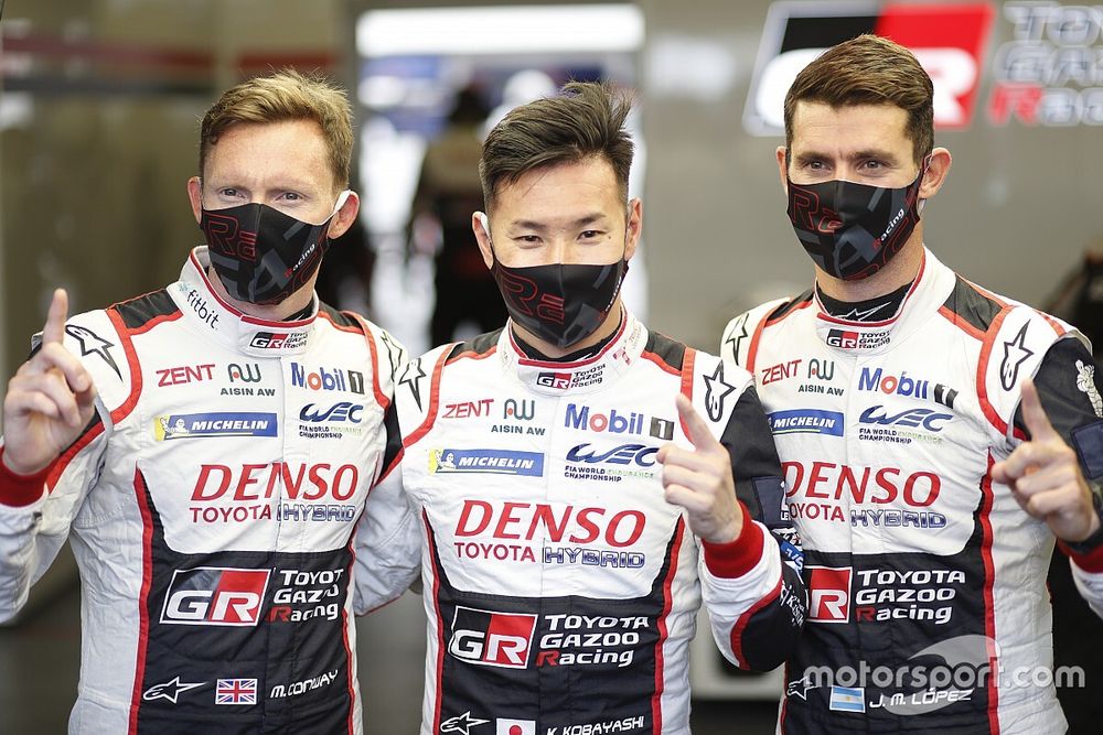 Polesitter #7 Toyota Gazoo Racing Toyota TS050: Mike Conway, Kamui Kobayashi, Jose Maria Lopez
