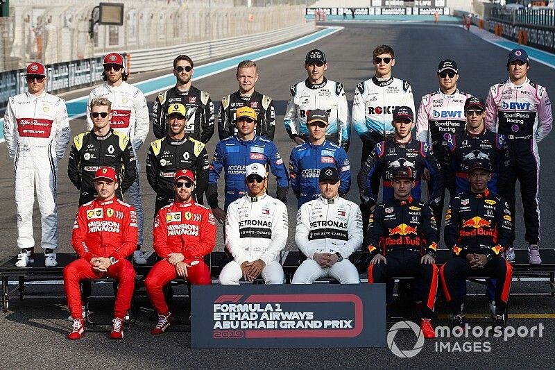La foto de los pilotos de F1 2019