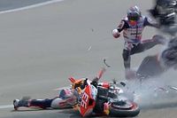 V&iacute;deo: &iexcl;Accidente brutal entre M&aacute;rquez y Zarco en Sachsenring!