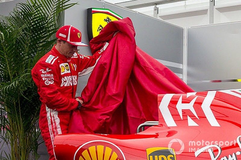 Kimi Raikkonen, Ferrari y Sebastian Vettel, Ferrari revelan la nueva decoraci&oacute;n de Ferrari SF71H
