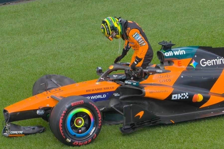 Vídeo: ¡Accidente y KO de Oscar Piastri antes de la carrera de Australia!