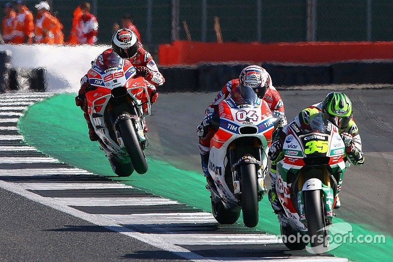 Cal Crutchlow, Team LCR Honda, Andrea Dovizioso, Ducati Team, Jorge Lorenzo, Ducati Team