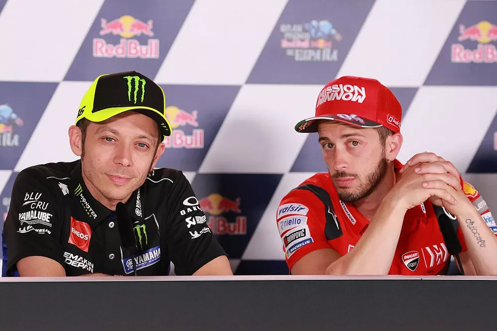 Valentino Rossi, Yamaha Factory Racing, Andrea Dovizioso, Ducati Team