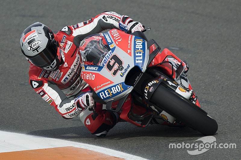 Test MotoGP Valencia, Giorno 1, Ore 14: Ducati prima con Dovizioso e terza con Petrucci