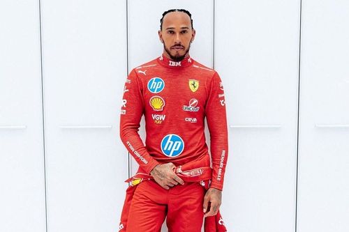 La primera imagen de Lewis Hamilton vestido de Ferrari