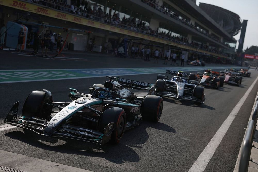 Lando Norris, McLaren, George Russell, Mercedes, Carlos Sainz, Williams