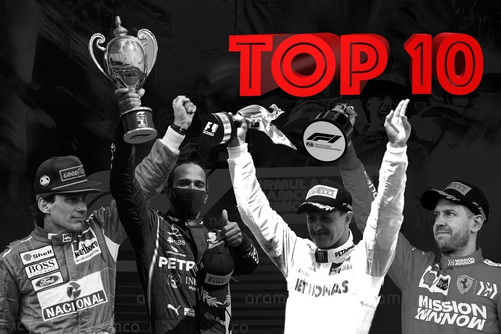 Top 10 de pilotos con más podios en F1