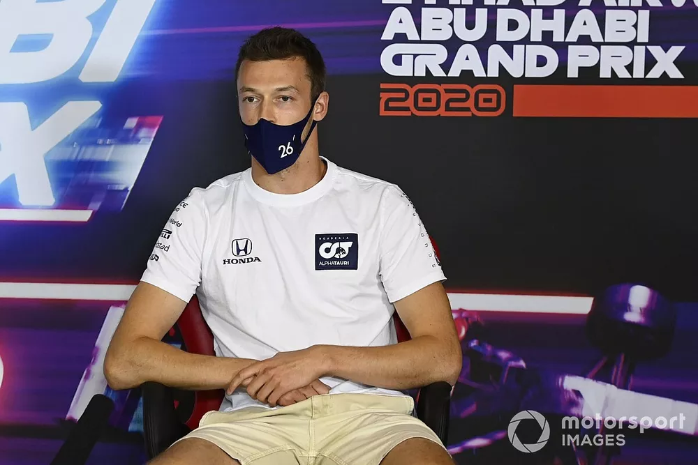 Daniil Kvyat, AlphaTauri in the press conference 