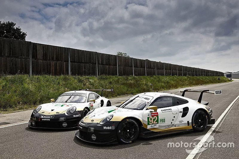 #91 Porsche GT Team Porsche 911 RSR: Richard Lietz, Gianmaria Bruni, Fr&eacute;d&eacute;ric Makowiecki, #92 Porsche GT Team Porsche 911 RSR: Michael Christensen, Kevin Estre, Laurens Vanthoor