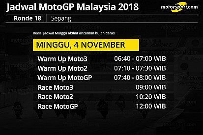 Antisipasi hujan, jadwal MotoGP Malaysia dimajukan