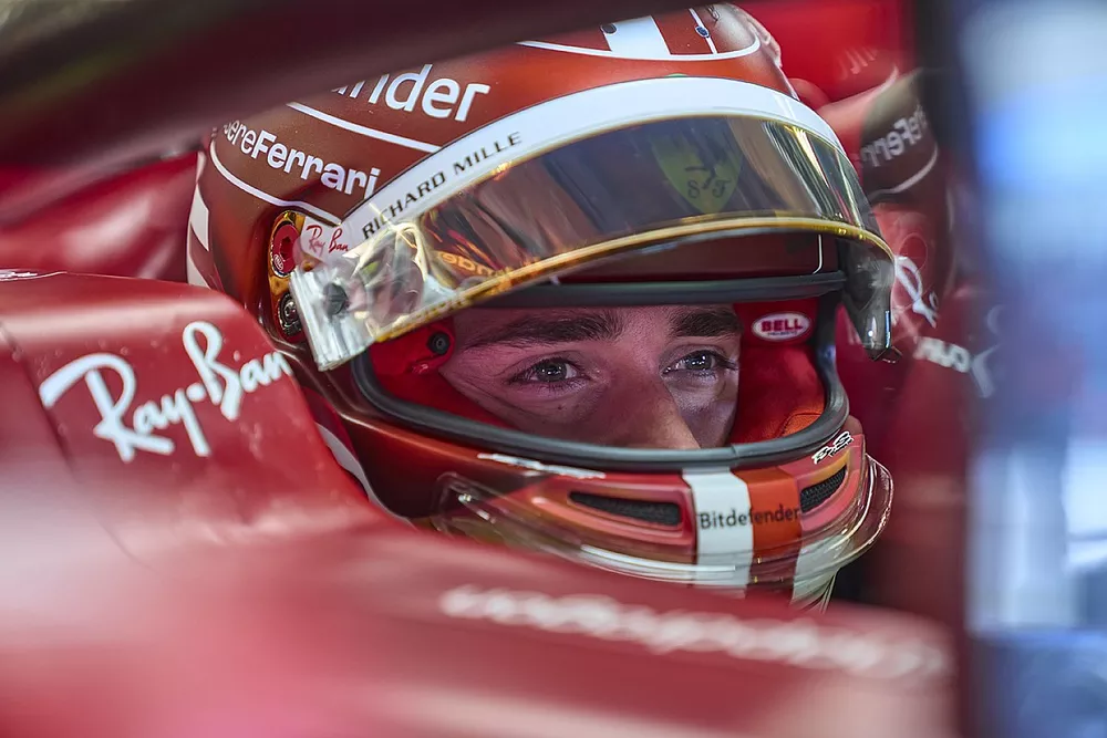 Charles Leclerc, Ferrari with Driver's Eye camera