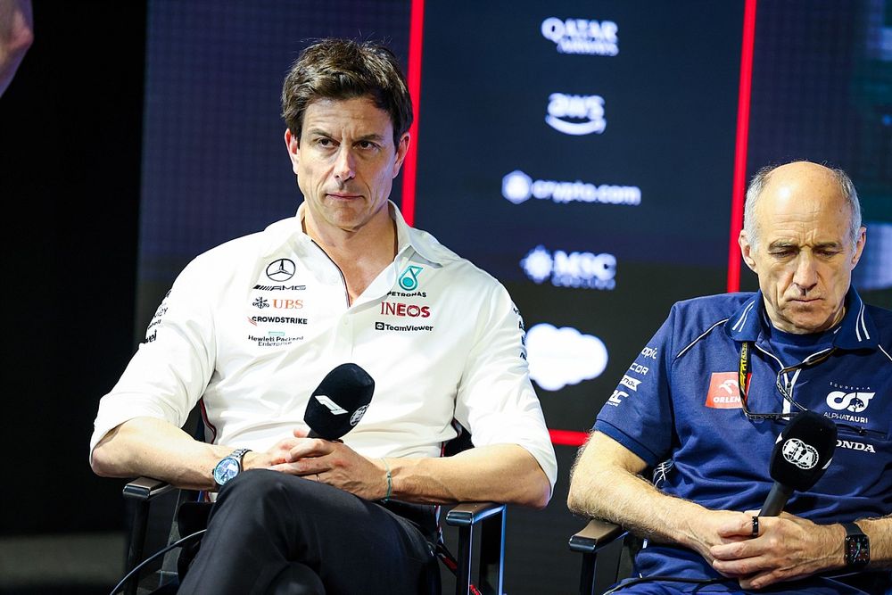 Toto Wolff, Team Principal and CEO, Mercedes-AMG, in the Team Principals Press Conference