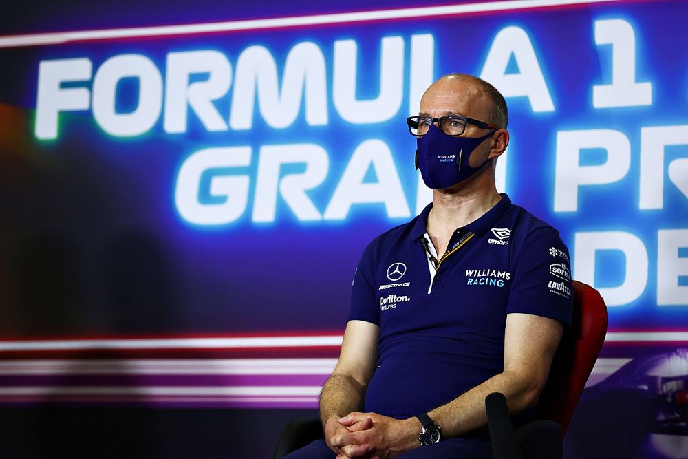 Simon Roberts, director del equipo Williams, en la conferencia de prensa de los directores de equipo