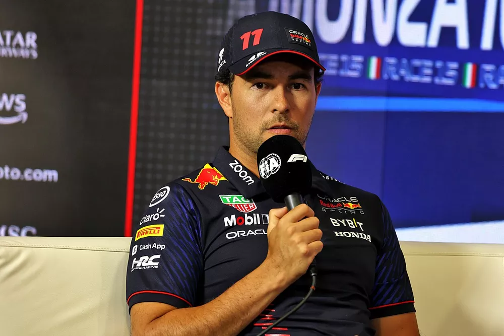 Rueda de prensa, Sergio P&eacute;rez, Red Bull Racing 